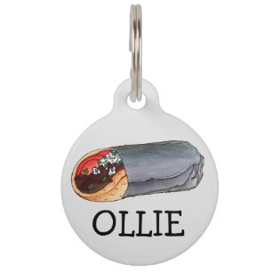 Placa Para Mascotas Sándwich de carne de Gyro Pita griego de comida me