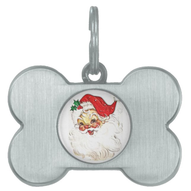 Placa Para Mascotas Santa Claus (Frente)