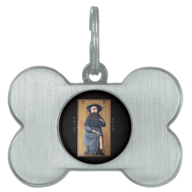 Placa Para Mascotas Santo patrón de Roch del santo de perros de Tim (Frente)