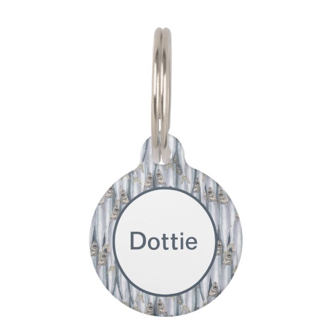 Placa Para Mascotas Sardinas empaquetadas por personalizados - Etiquet (Anverso)