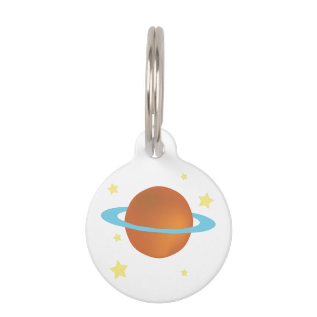 Placa Para Mascotas  Saturno (Anverso)
