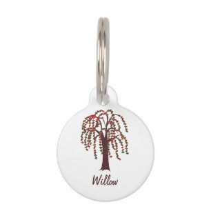 Placa Para Mascotas Sauce con los corazones - personalizable