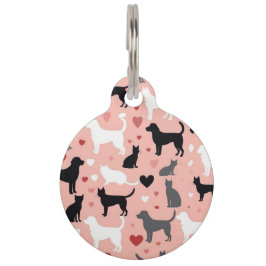 Placa Para Mascotas Scandinavian Valentine Pet Tag – Modern Dog & Cat
