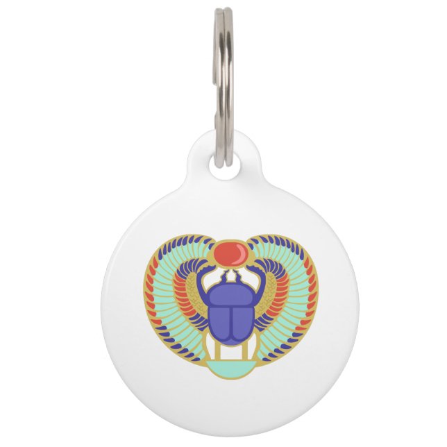 Placa Para Mascotas Scarab egipcio (Anverso)