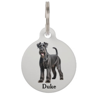 Placa Para Mascotas Schnauzer Gigante Estándar Personalizado