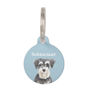 Placa Para Mascotas Schnauzer miniatura