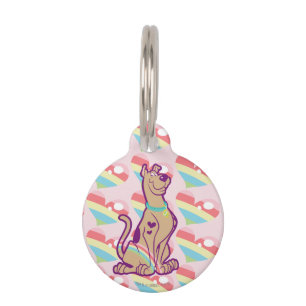 Placa Para Mascotas Scooby-Doo arcoiris