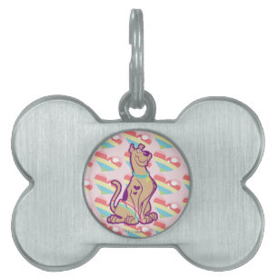 Placa Para Mascotas Scooby-Doo arcoiris