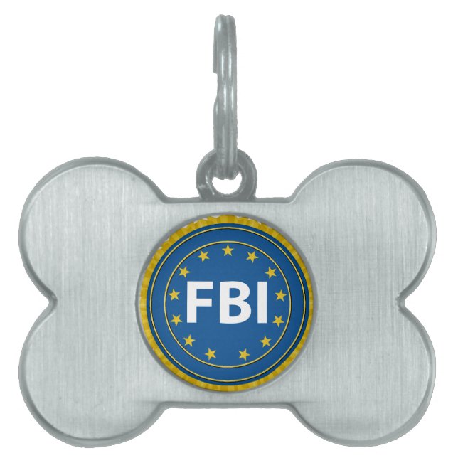 Placa Para Mascotas Sello del FBI (Frente)