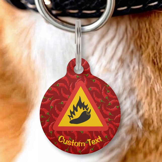 Placa Para Mascotas Señal de peligro de pimienta caliente (Subido por el creador)