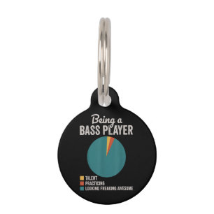 Placa Para Mascotas Ser un músico de asistencia divertida guitarrista
