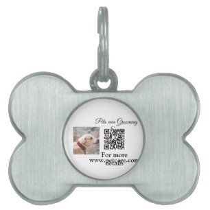 Placa Para Mascotas servicio de aseo para mascotas código Q R agregar
