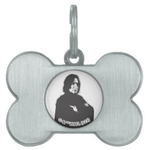 Placa Para Mascotas Severus Snape Brazos Cruzados B-W
