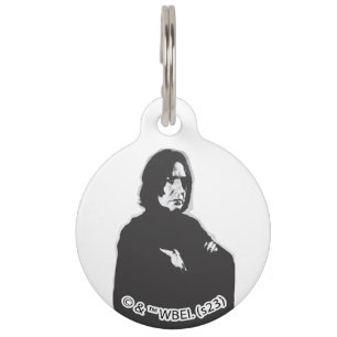 Placa Para Mascotas Severus Snape brazos cruzados B-W