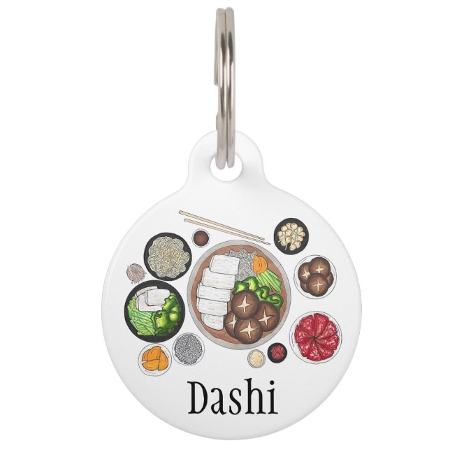 Placa Para Mascotas Shabu-Shabu Japón Cocina japonesa caliente (Anverso)