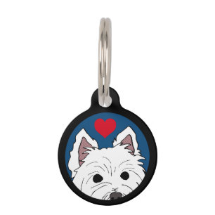 Placa Para Mascotas "SHAGGY" Westin with Heart Personalizado Pet Tag