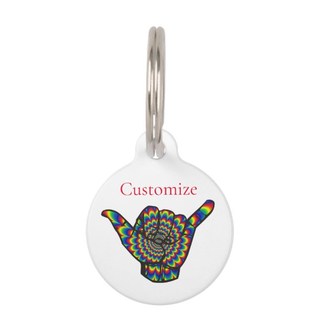 Placa Para Mascotas Shaka paquistaní Thunder_Cove (Anverso)