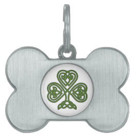 Placa Para Mascotas Shamrock celta - Día de St Patricks