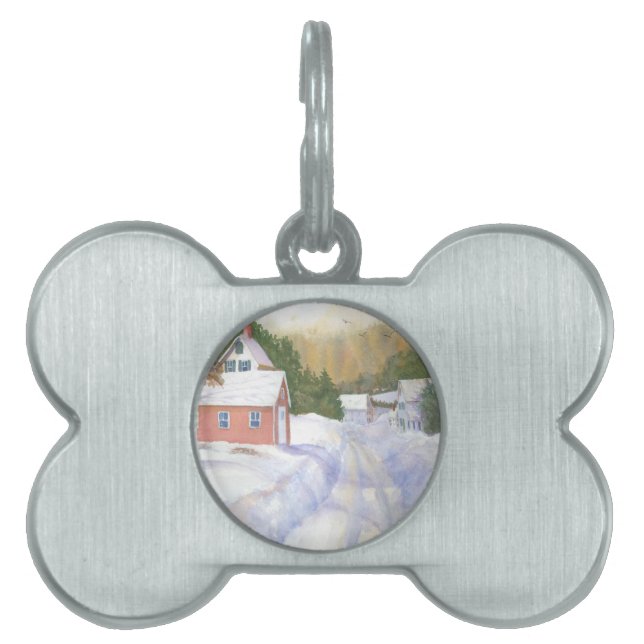 Placa Para Mascotas Sheepscott Maine Road (Frente)