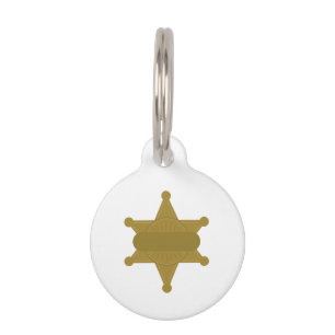 Placa Para Mascotas Sheriff Badge