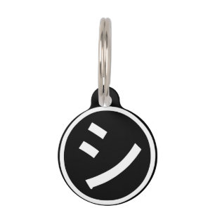 Placa Para Mascotas ㋛ Shi Kana Katakana Emoji sonriente / Emoticon