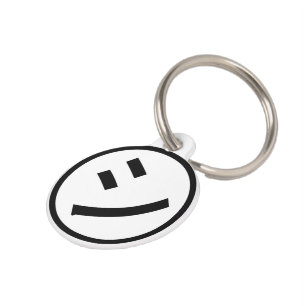 Placa Para Mascotas ㋛ Shi Kana Katakana Emoji sonriente / Emoticon