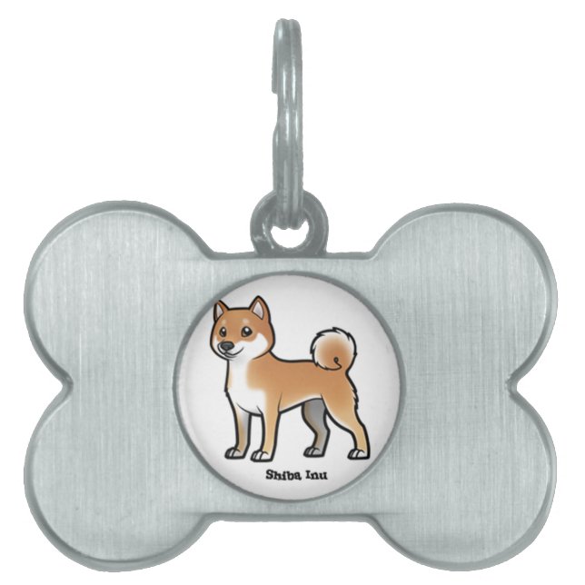 Placa Para Mascotas shiba inu (Frente)