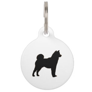 Placa Para Mascotas Shiba Inu silo negro.png