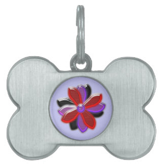 Placa Para Mascotas Shining Daisy Flower Pet Tag