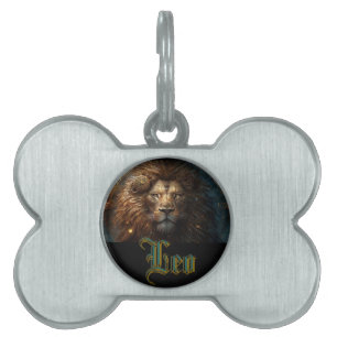 Placa Para Mascotas Signo zodiacal de Leo