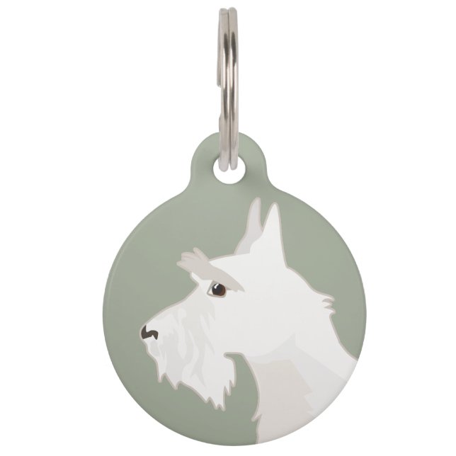 Placa Para Mascotas Sihouette de raza básica Scottish Terrier Wheaten (Anverso)