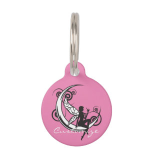 Placa Para Mascotas Silhouette de la luna Thunder_Cove