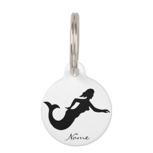 Placa Para Mascotas Silhouette de sirena Thunder_Cove