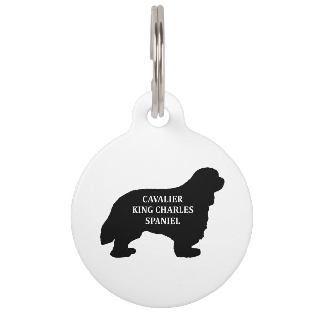 Placa Para Mascotas silo de nombre Cavalier King Charles (Anverso)