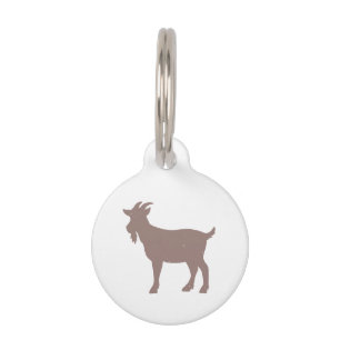 Placa Para Mascotas Silueta de granja de animales de cabra