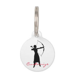 Placa Para Mascotas Silueta femenina Thunder_Cove de Archer