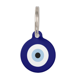 Placa Para Mascotas Símbolo azul malvado Ojo Buena suerte y protección