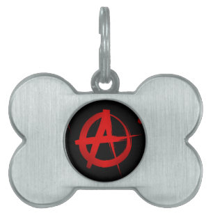 Placa Para Mascotas Símbolo de anarquía