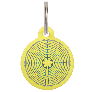Placa Para Mascotas Símbolo de Geometría Sagrada - Laberinto de Chartr