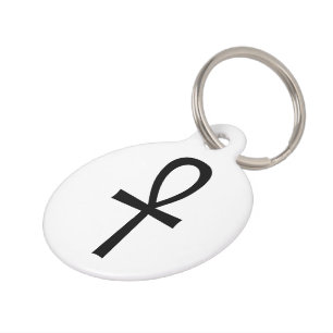 Placa Para Mascotas Símbolo de vida egipcio ankh