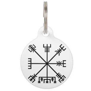 Placa Para Mascotas Símbolo de viking de vegvisir