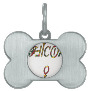 Placa Para Mascotas "Símbolo OFICIAL Femenino impresión de arte