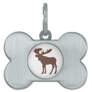 Placa Para Mascotas Símbolo sencillo de color marrón