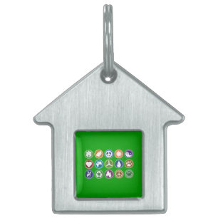 Placa Para Mascotas Símbolos ecológicos