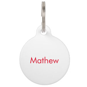 Placa Para Mascotas simple initial letter monogram add your name lett