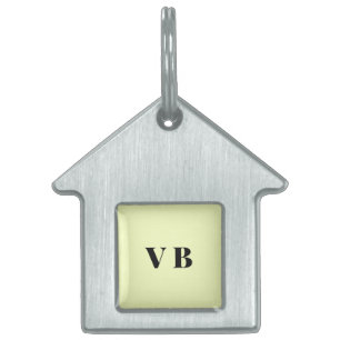 Placa Para Mascotas simple minimal color sólido personalizado pastel p