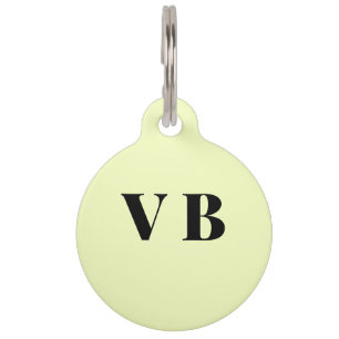 Placa Para Mascotas simple minimal color sólido personalizado pastel p