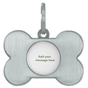 Placa Para Mascotas Simple minimal verde añade tu texto nombre foto pe