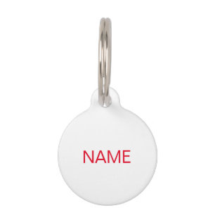 Placa Para Mascotas Simple Moderno Etiqueta de Información de Contacto