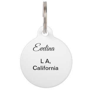 Placa Para Mascotas Simple y mínimo añadir el nombre de texto lugar de